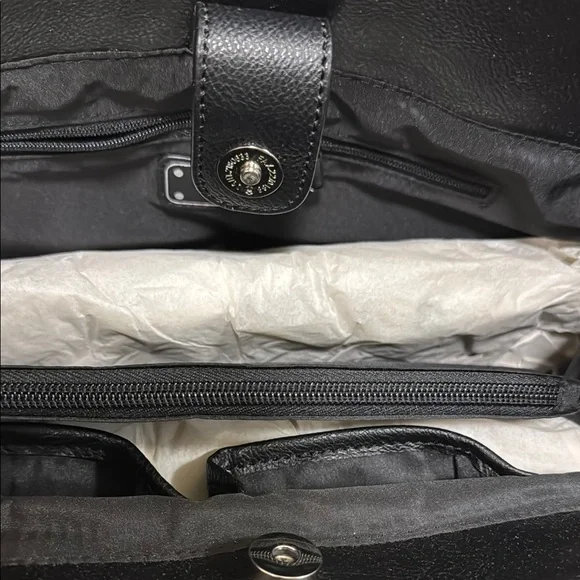 Nine West 🤍 NWOT- Brown and White Leather Handbag with Shoulder Strap - Picture 6 of 6